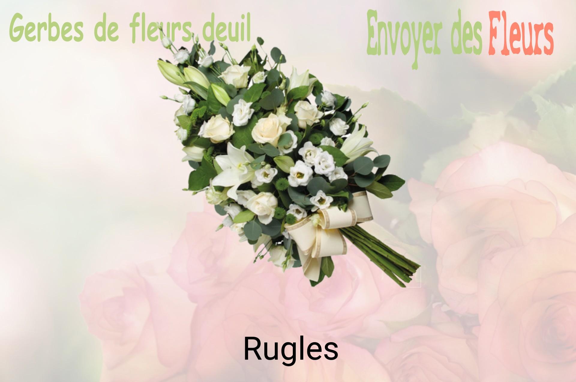 Gerbe de fleurs de deuil livrée à Rugles